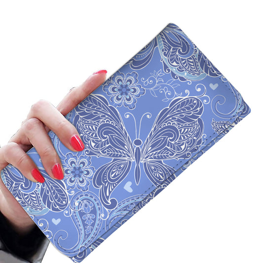 Purple Butterflies Decor Womens Wallet