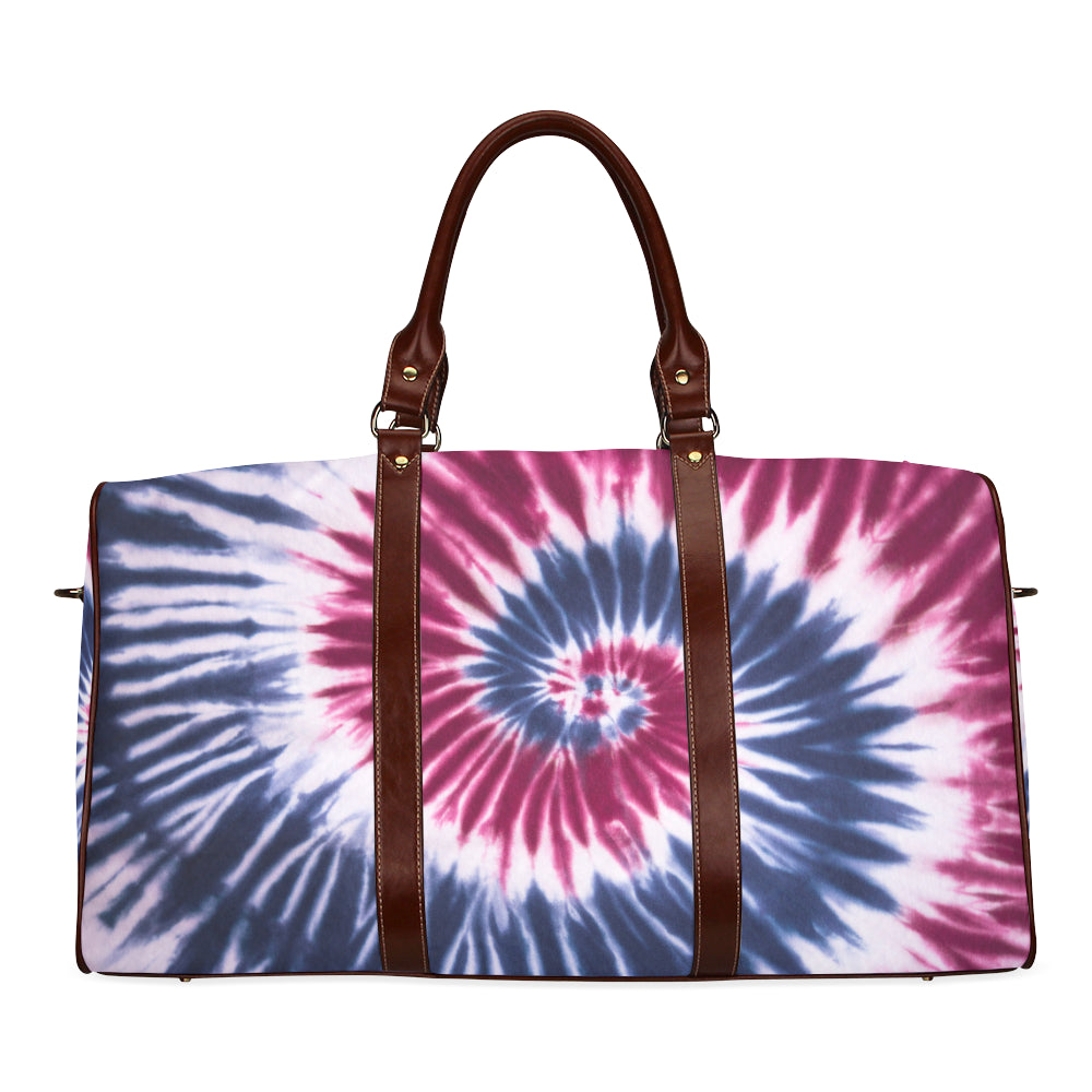 Red White Blue Tie Dye Travel Bag