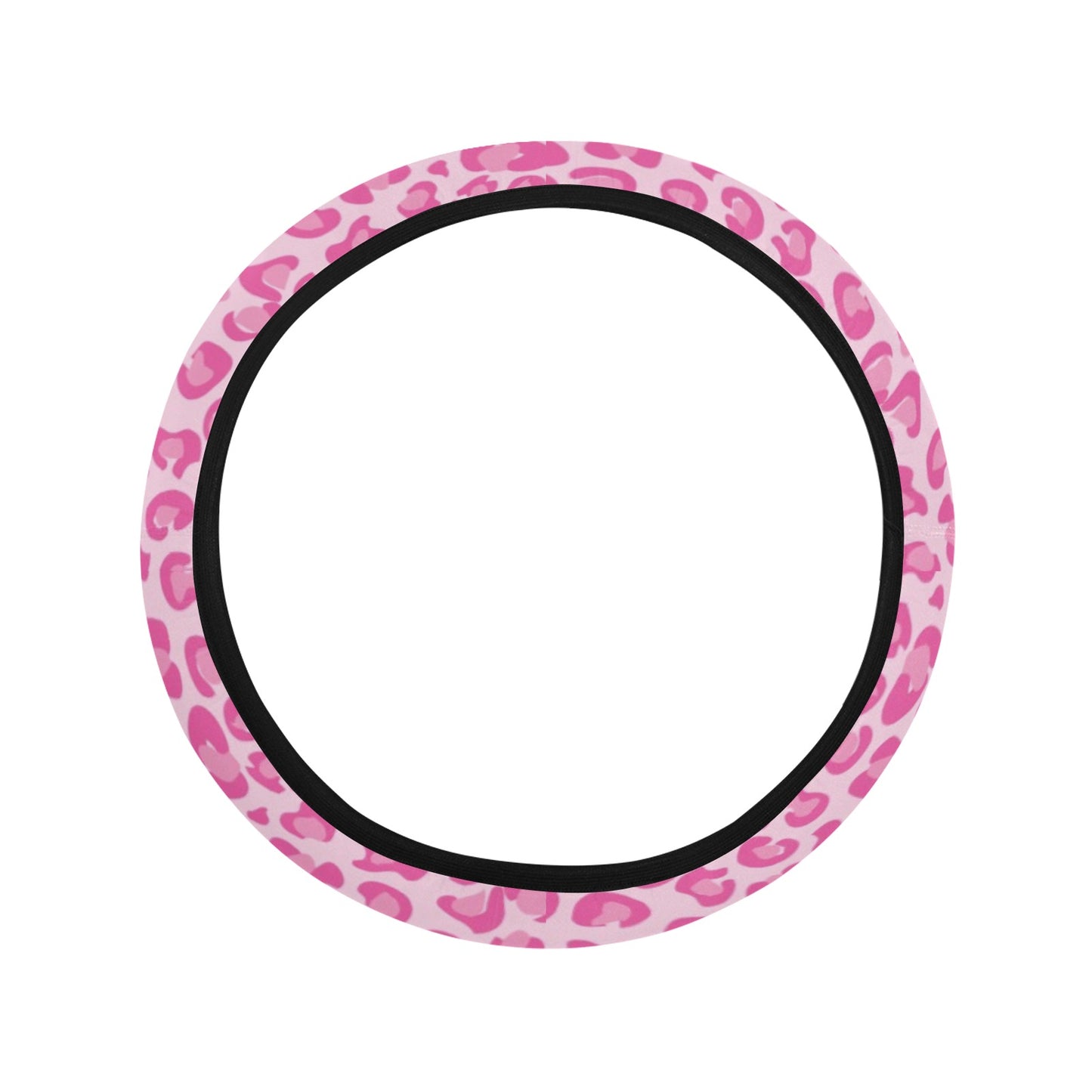 Pink Leopard Print Steering Wheel Cover