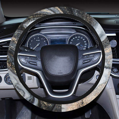 Gold Marble Print Steering Wheel Cover