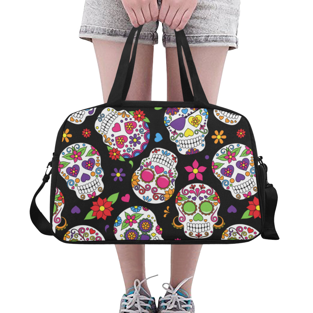 Colorful Sugar Skulls Fitness Bag Fitness