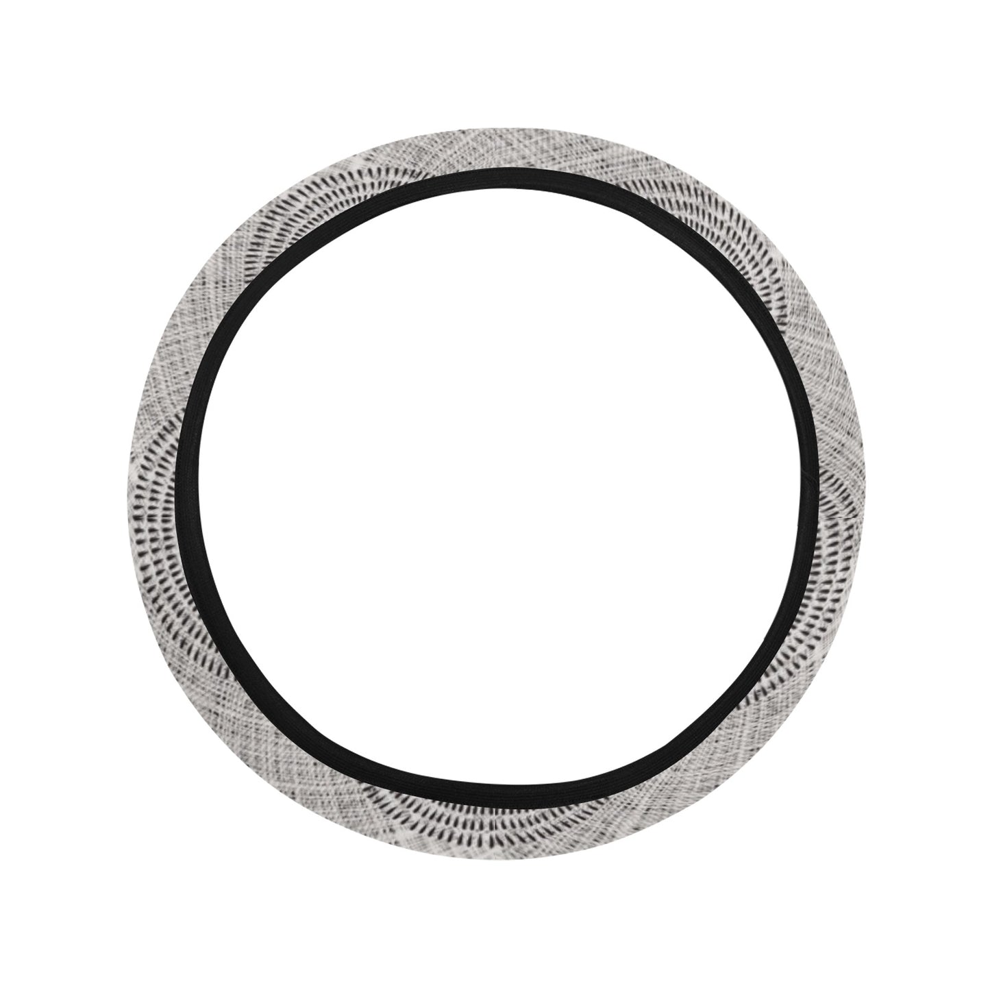 Grey Abstract Circles Steering Wheel Cover