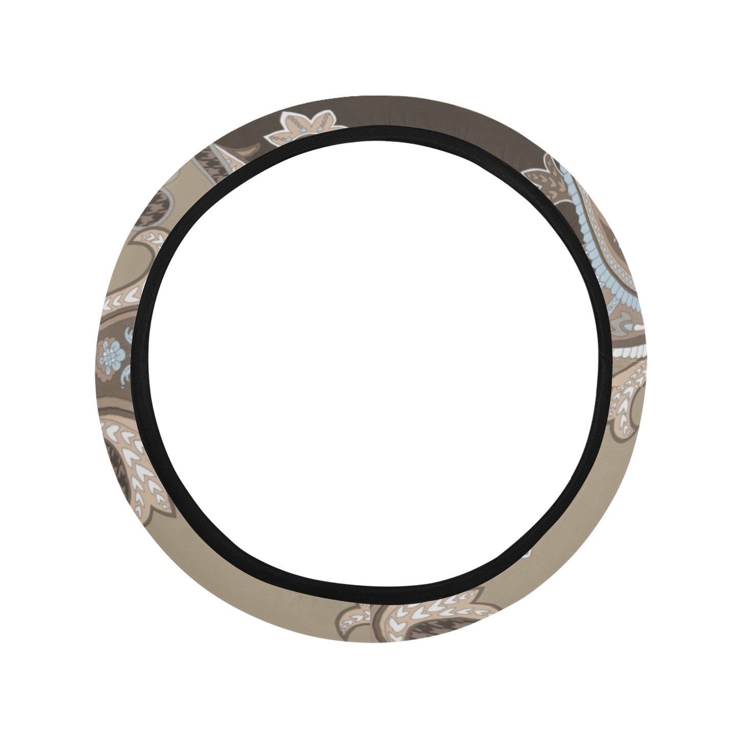 Brown Decor Steering Wheel Cover