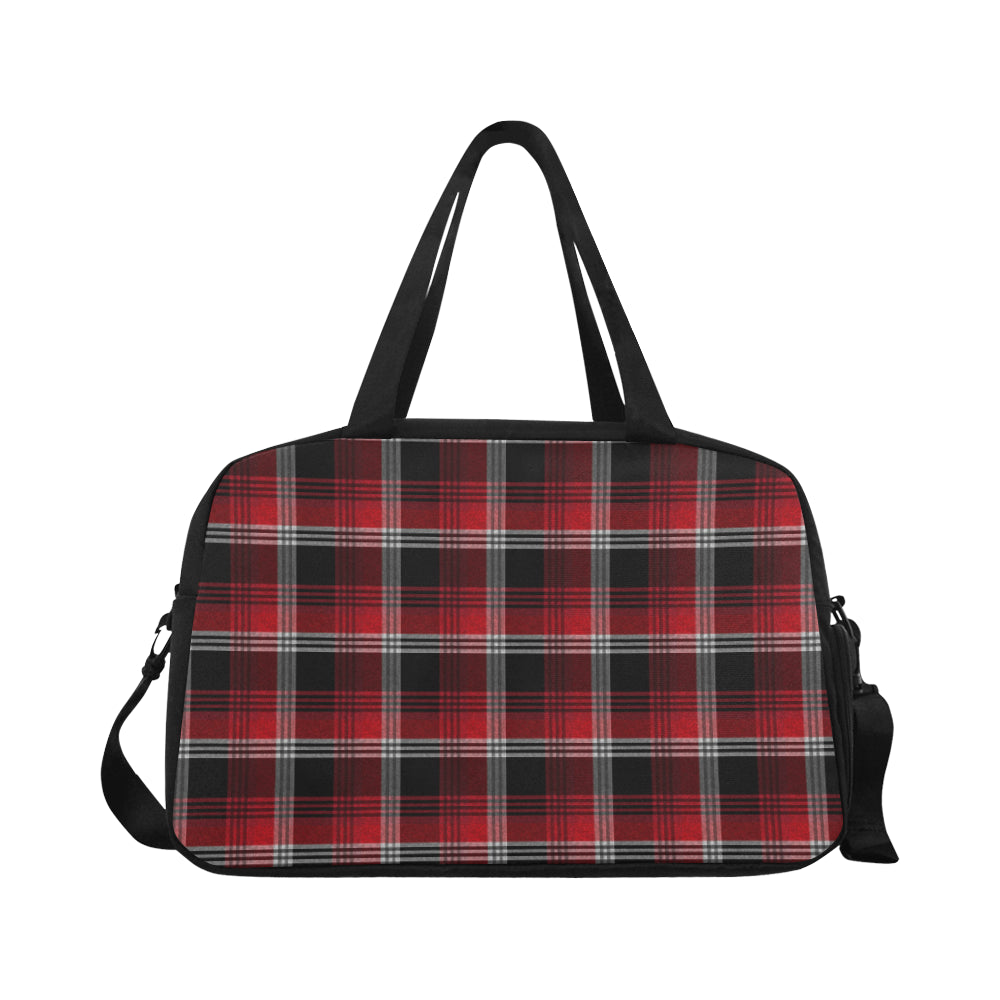 Red Plaid Fitness Bag Fitness