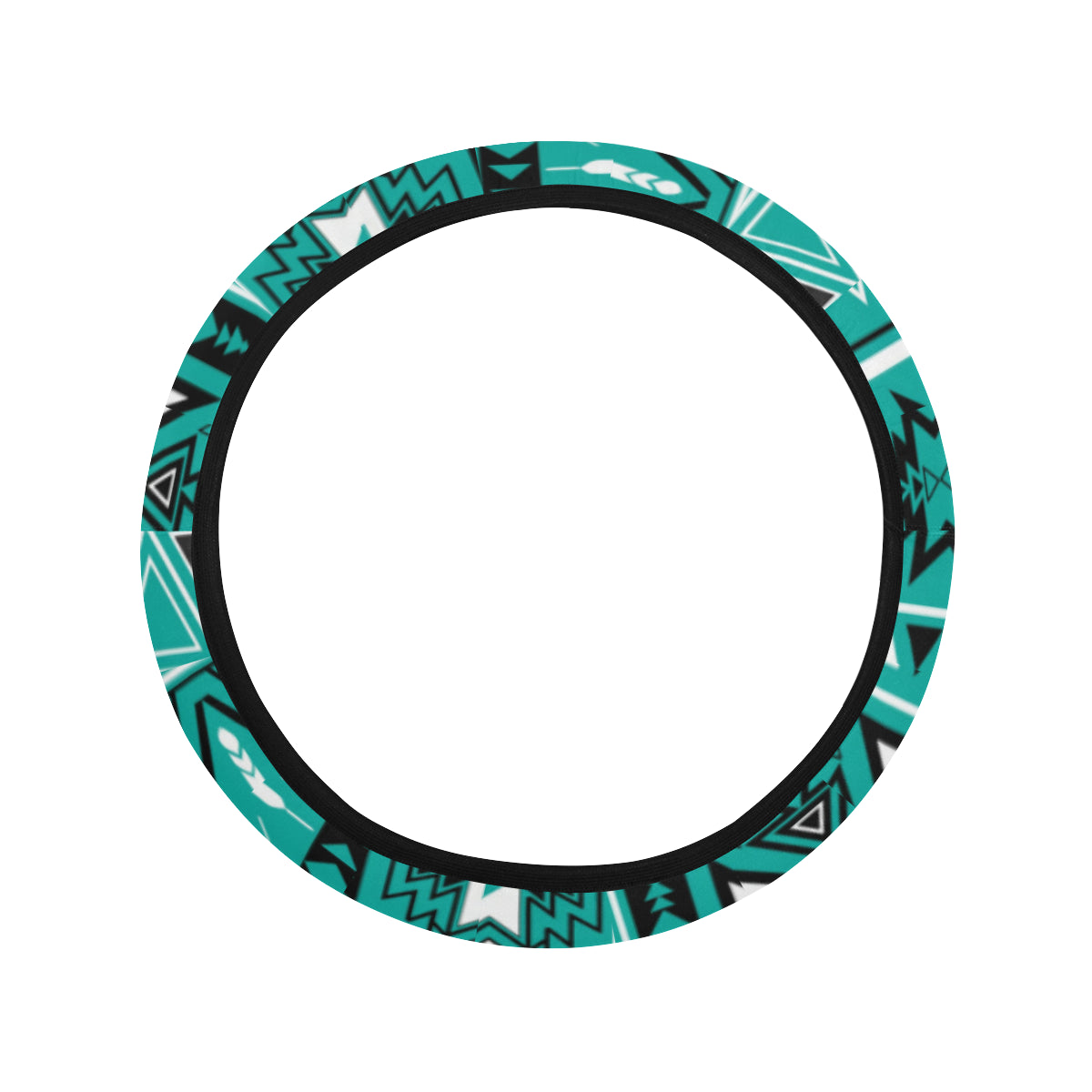 Teal Ethnic Steering Wheel Cover