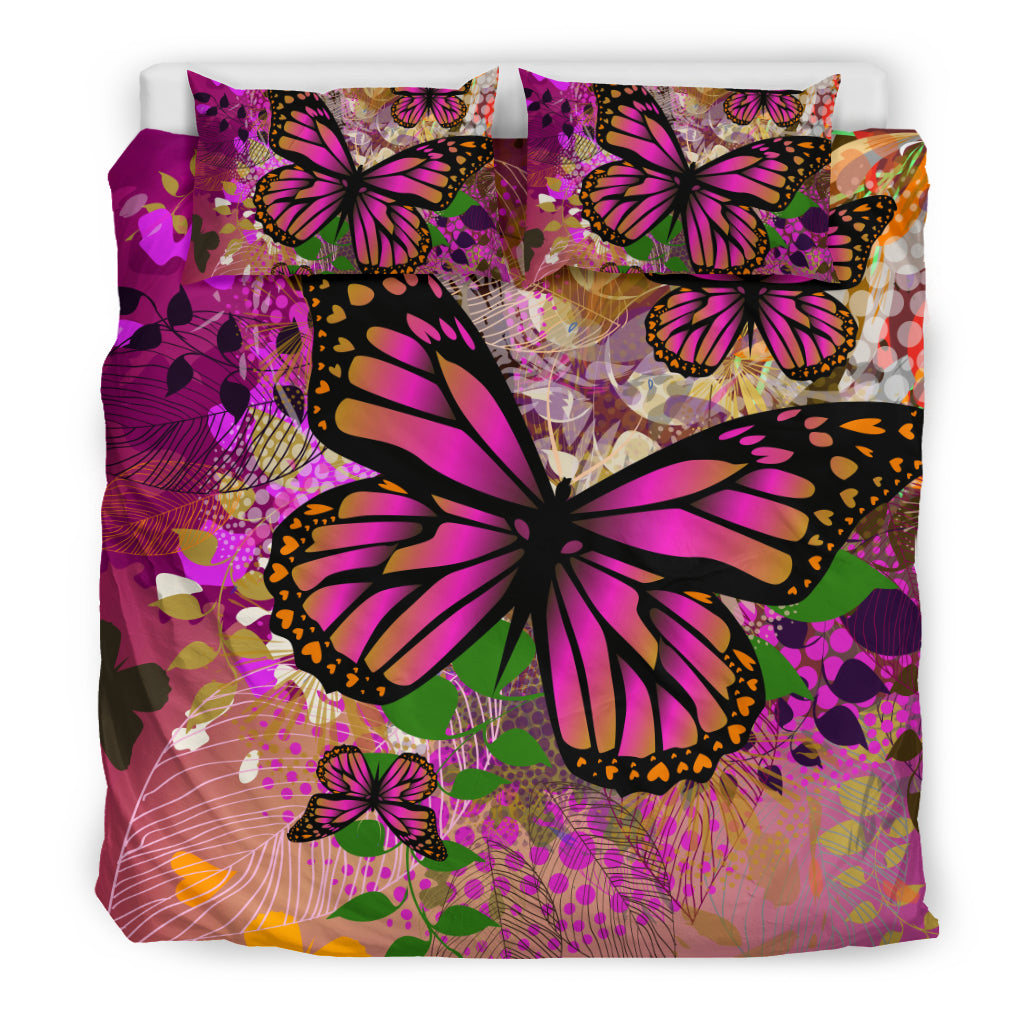 Pink Butterflies Bedding Set