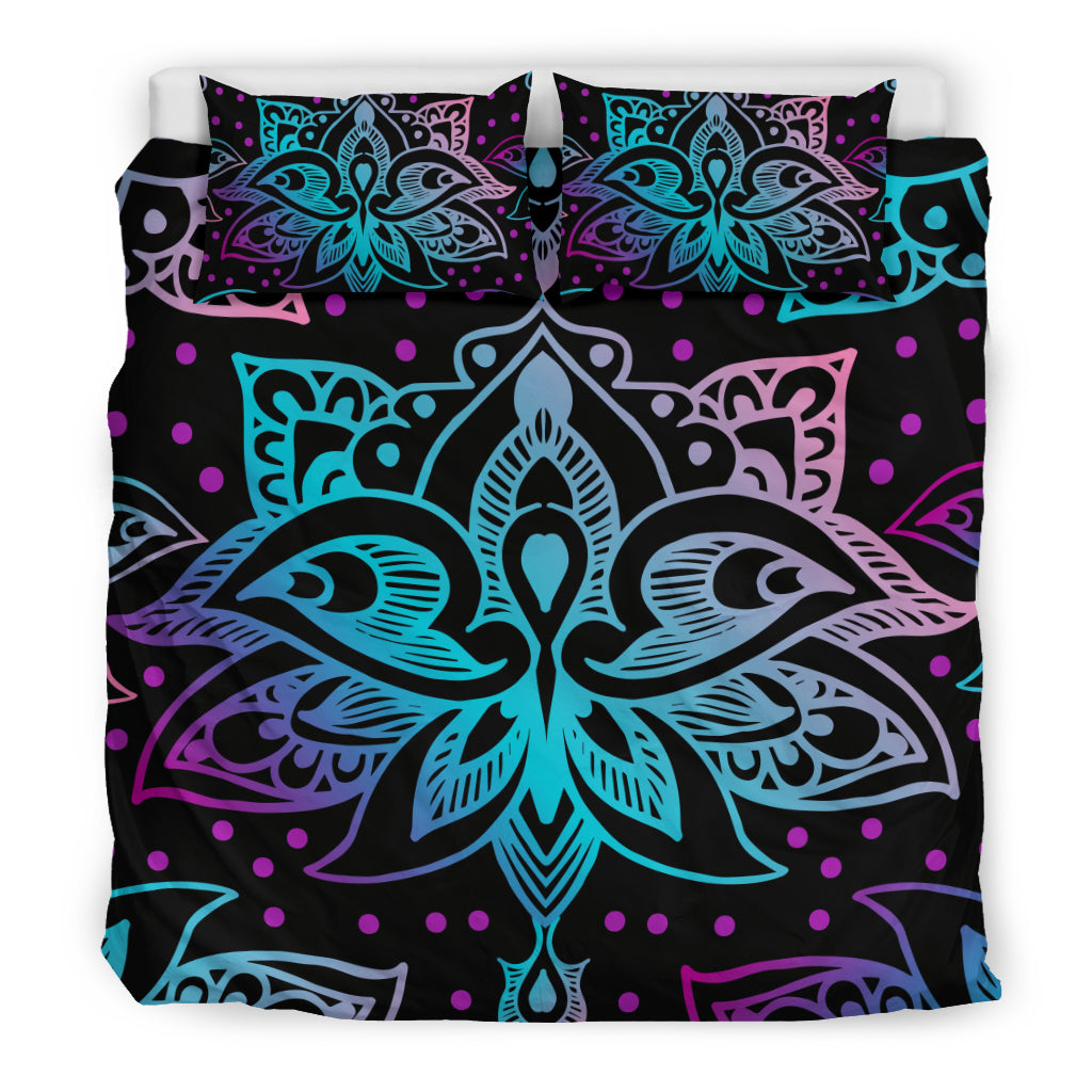 Pink & Purple Floral Decor Bedding Set