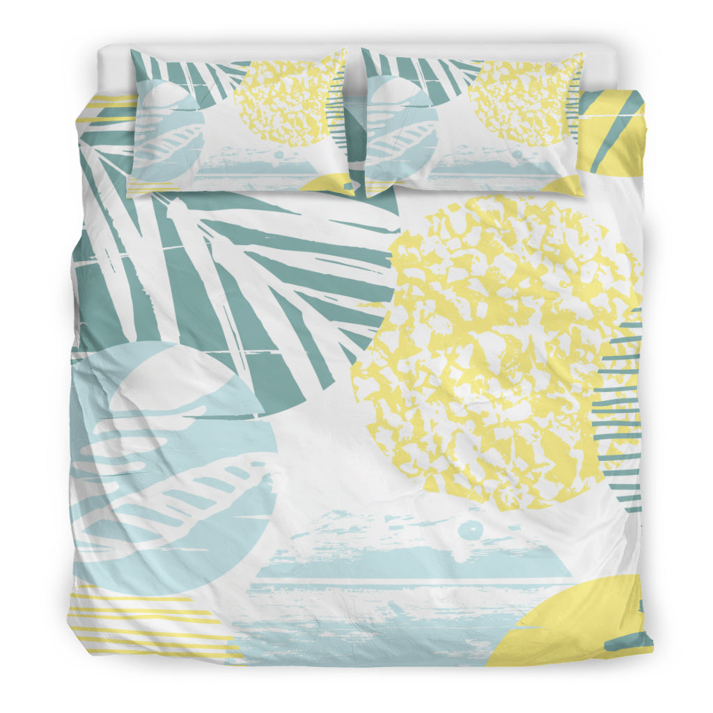 Grey & Yellow Abstract Circles Bedding Set