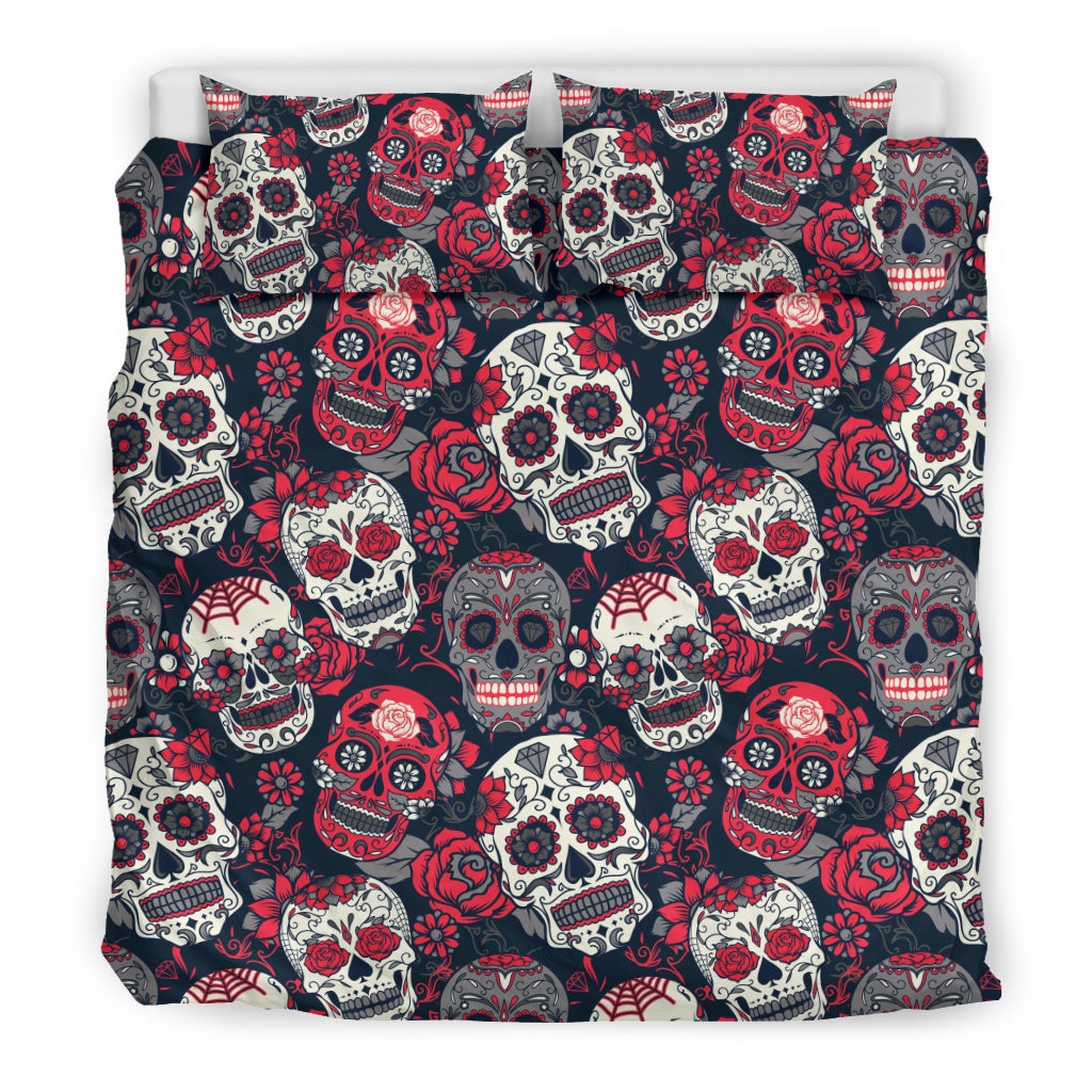 Sugar Skulls & Roses Bedding Set