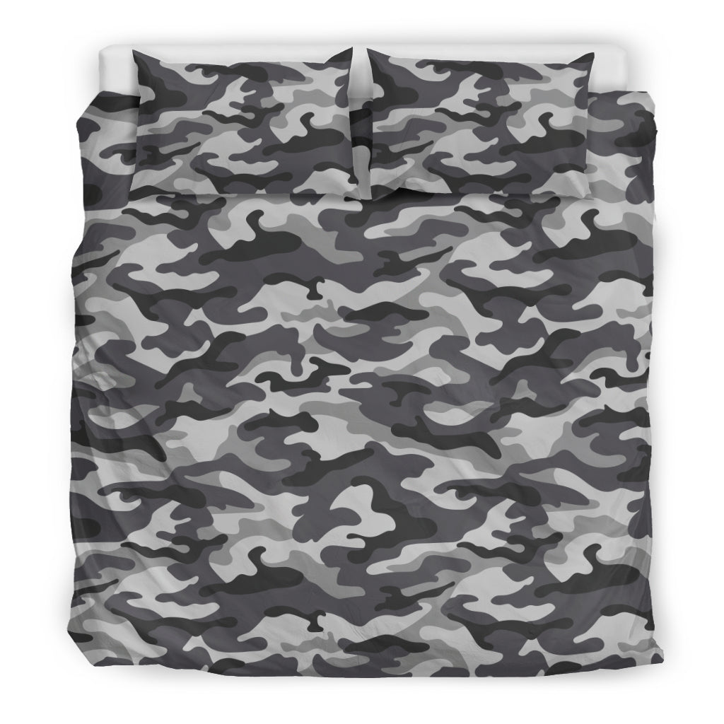 Grey Camouflage Bedding Set