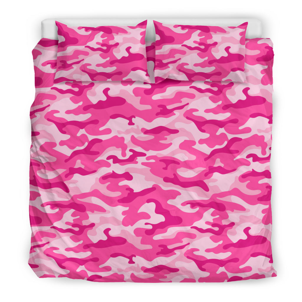 Pink Camouflage Bedding Set