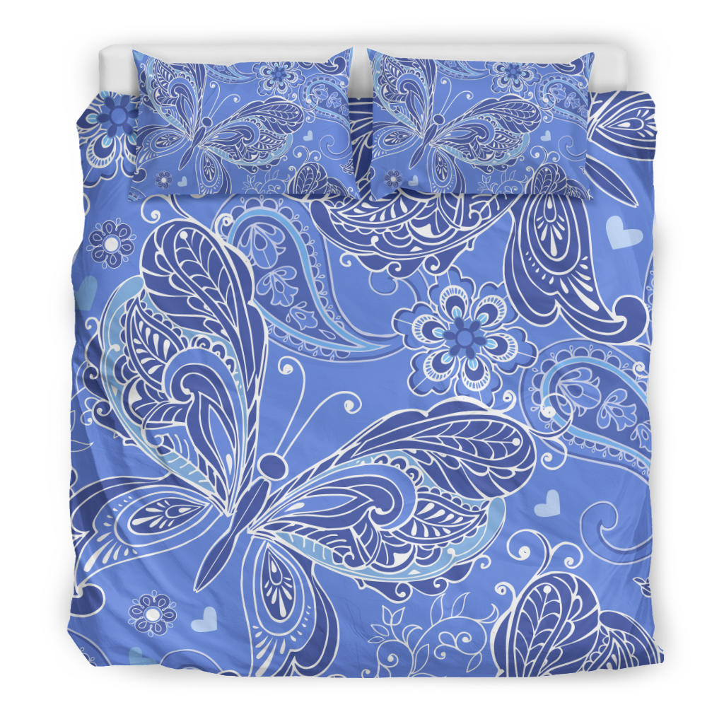 Purple Butterflies Decor Bedding Set