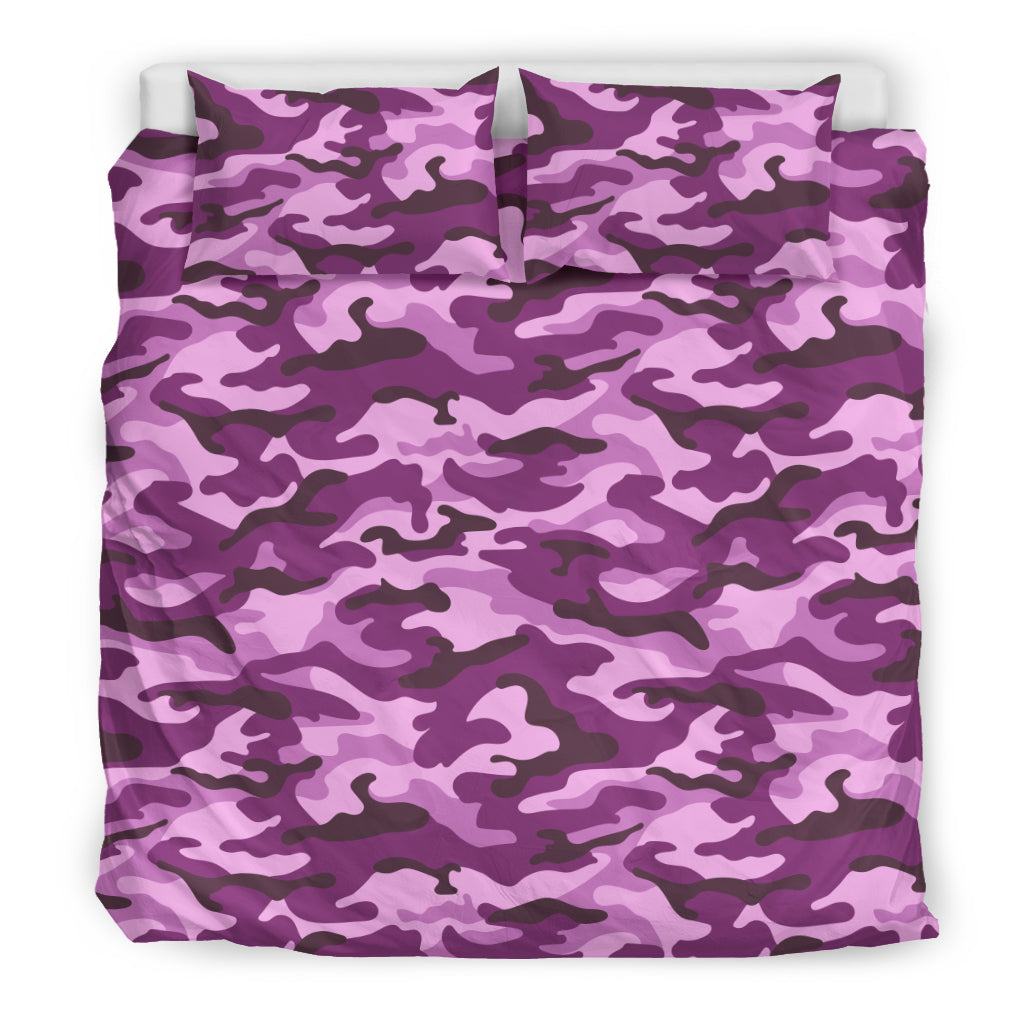 Purple Camouflage Bedding Set