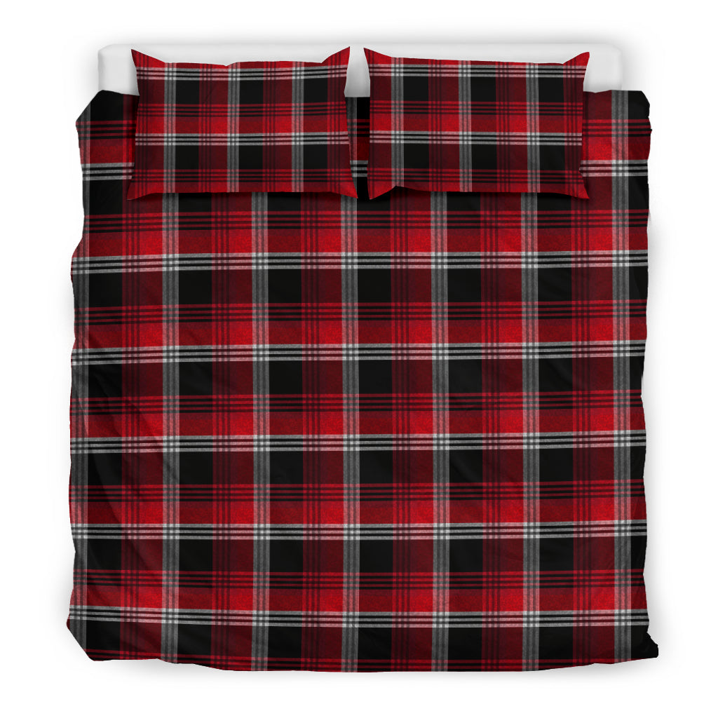 Red Plaid Bedding Set