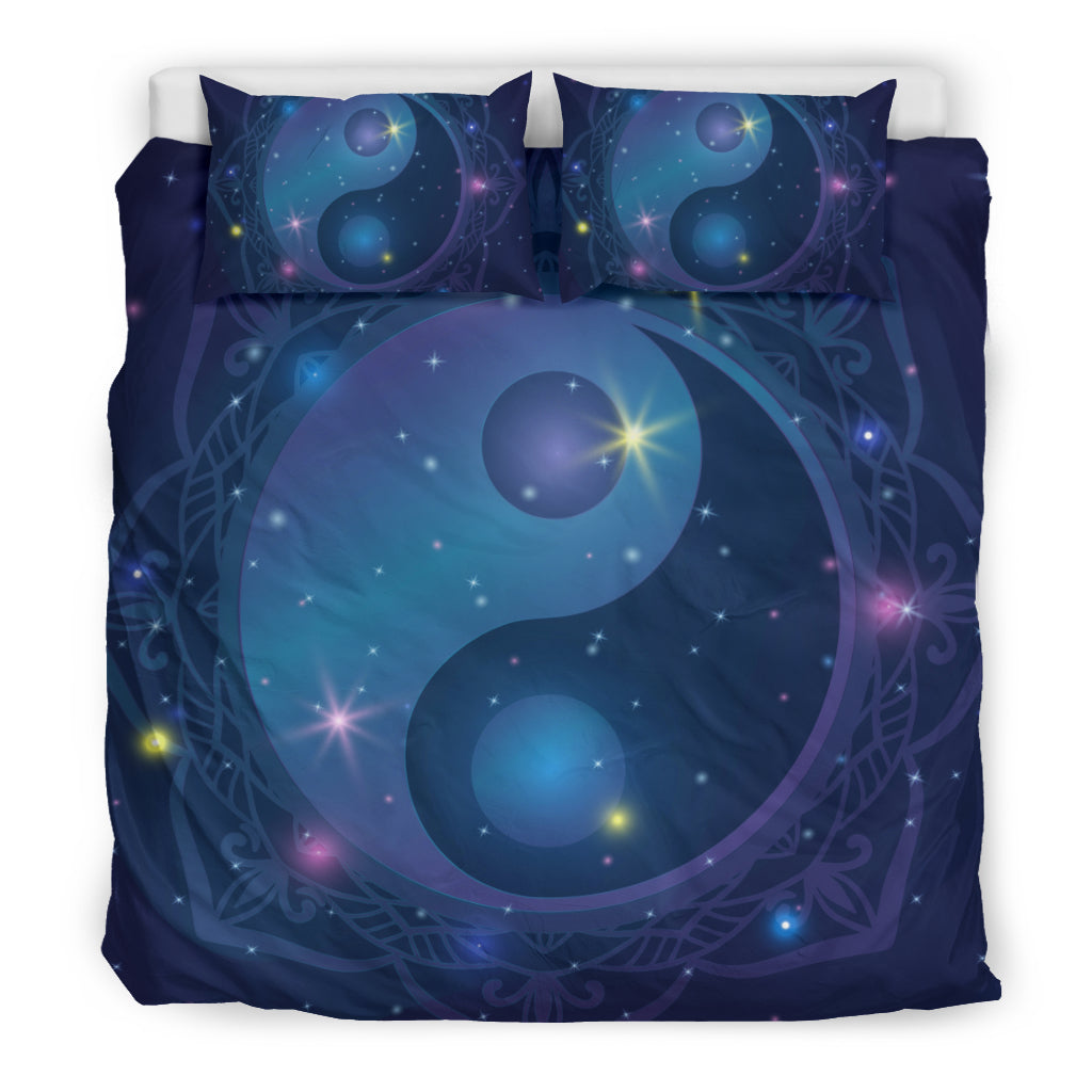 Navy Blue Yin Yang Bedding Set