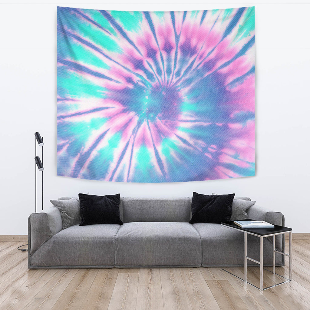 Pink & Blue Tie Dye Wall Tapestry