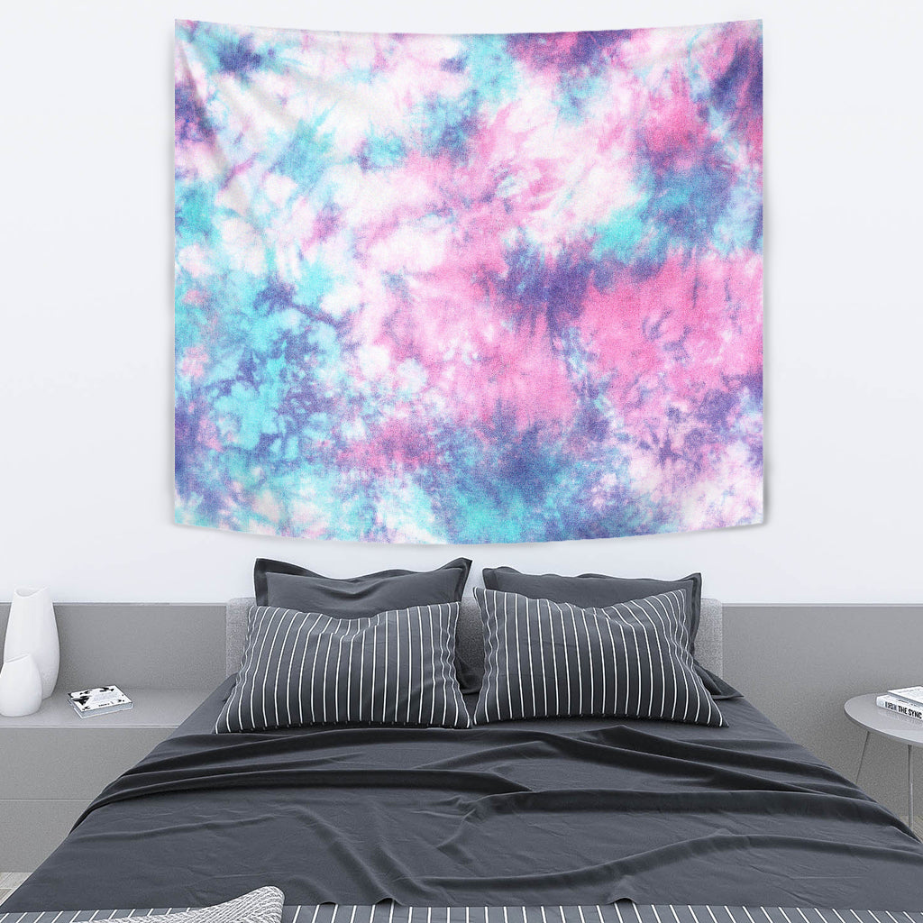 Blue & Pink Cotton Candy Wall Tapestry