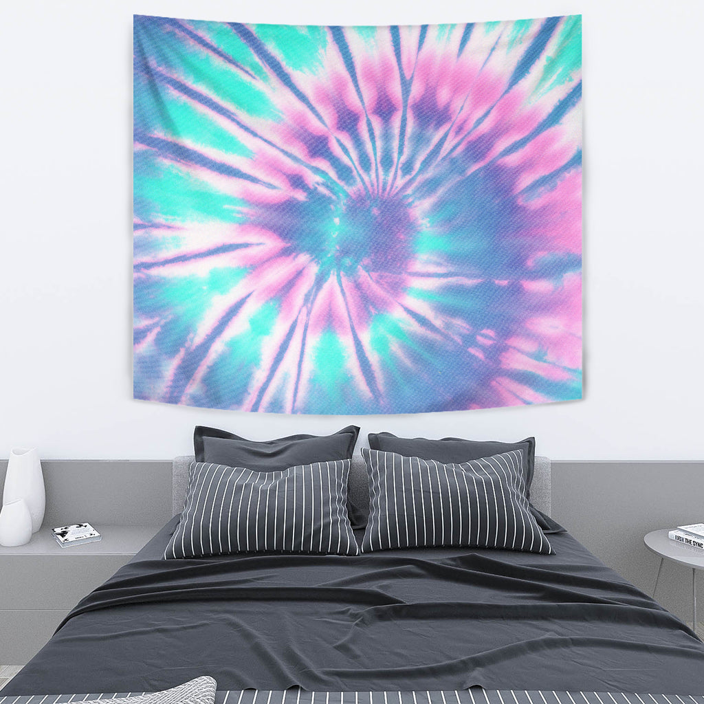Pink & Blue Tie Dye Wall Tapestry