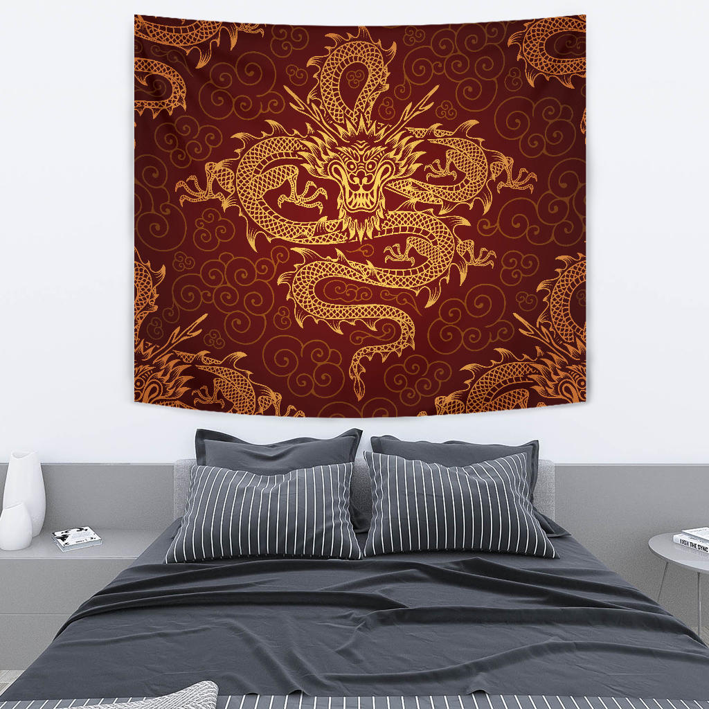 Red Dragon Wall Tapestry