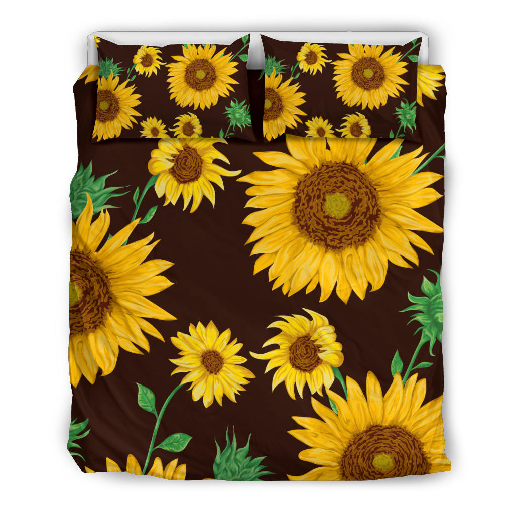 Sunflowers Black Bedding Set