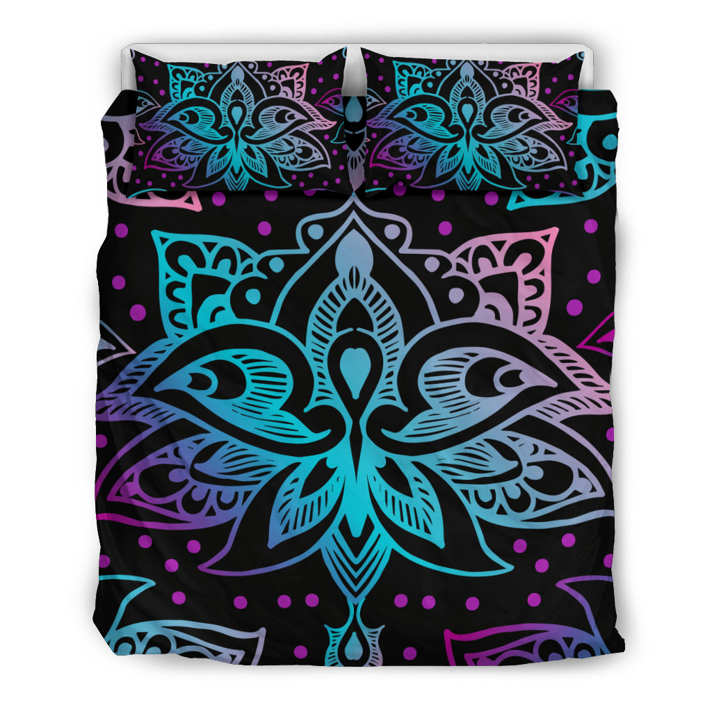 Pink & Purple Floral Decor Bedding Set