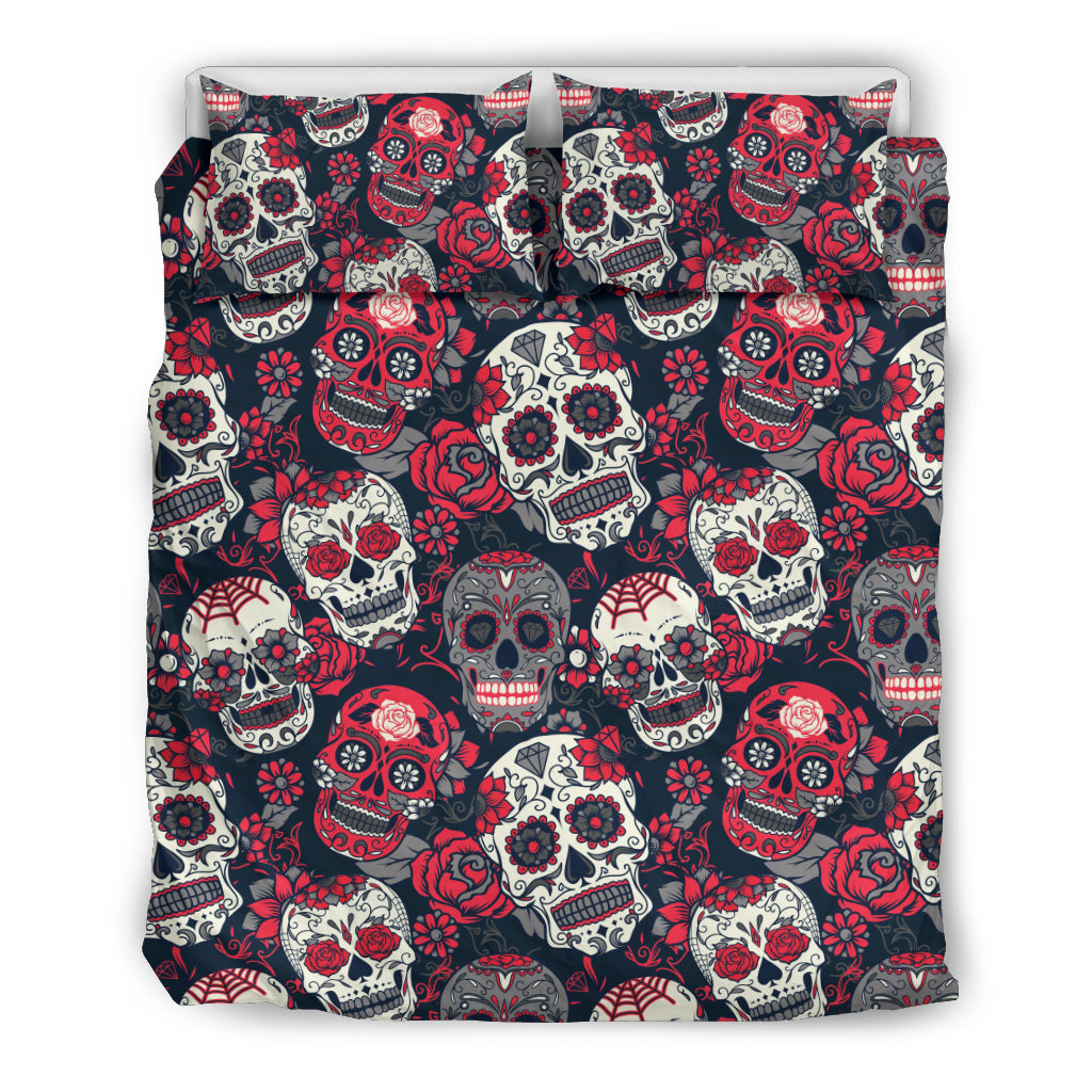 Sugar Skulls & Roses Bedding Set