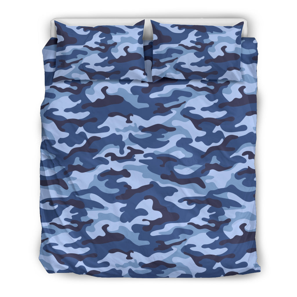 Blue Camouflage Bedding Set