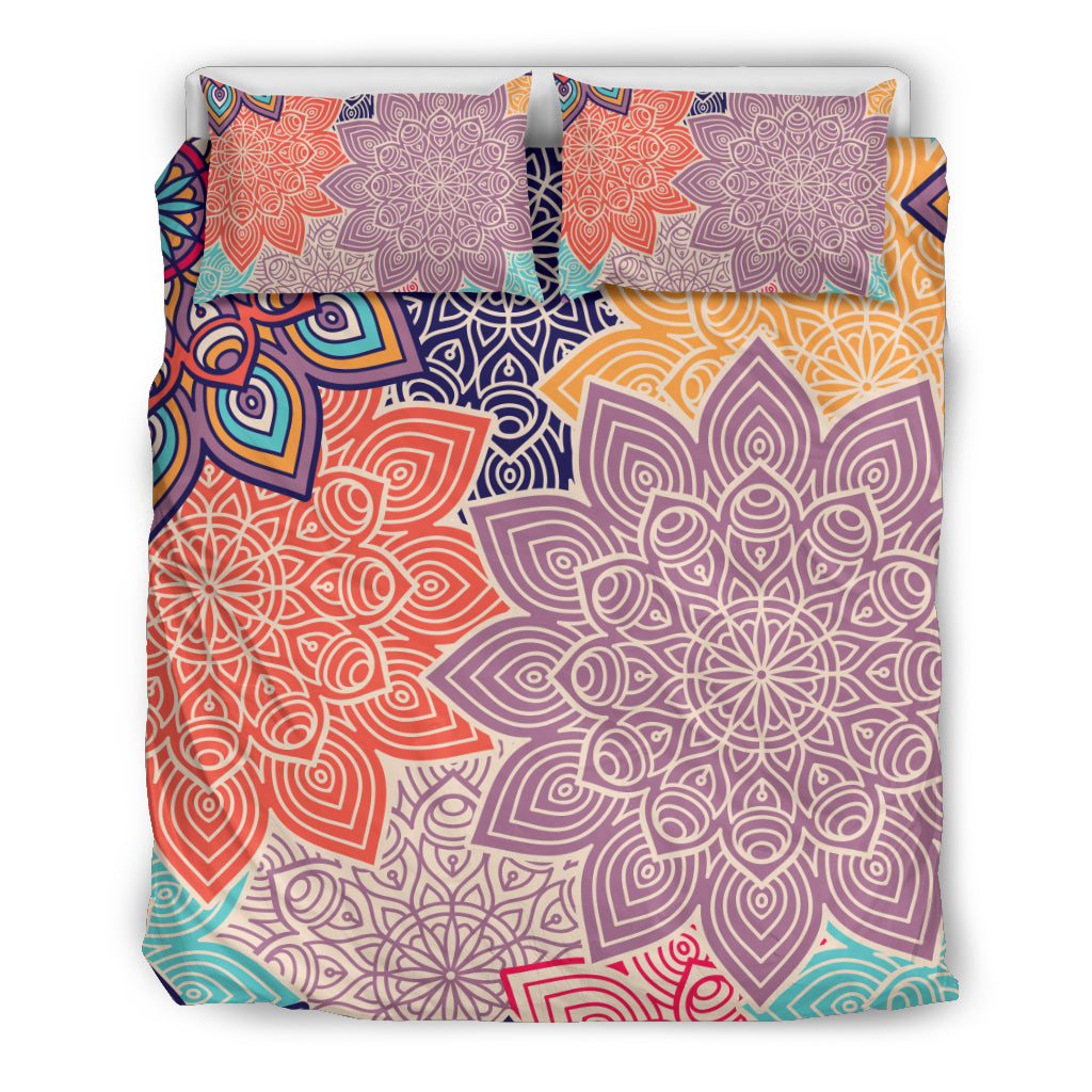 Colorful Floral Mandalas Bedding Set