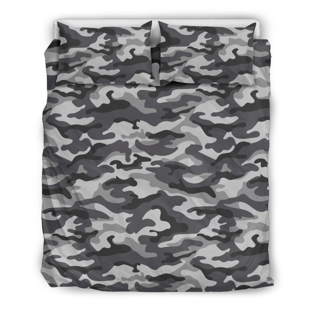 Grey Camouflage Bedding Set
