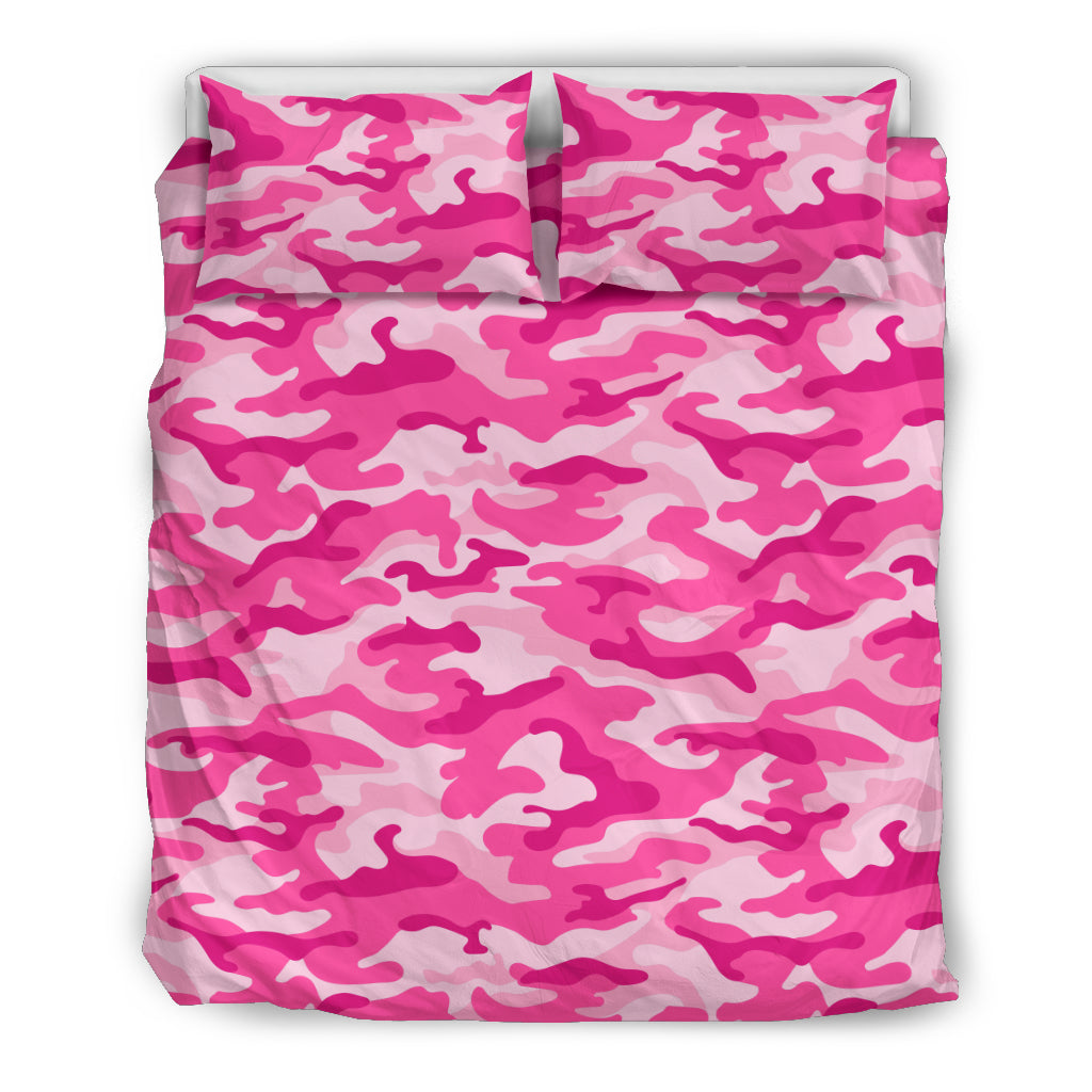 Pink Camouflage Bedding Set