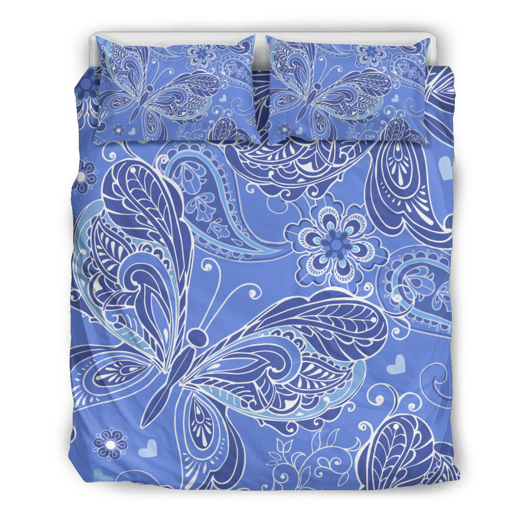 Purple Butterflies Decor Bedding Set