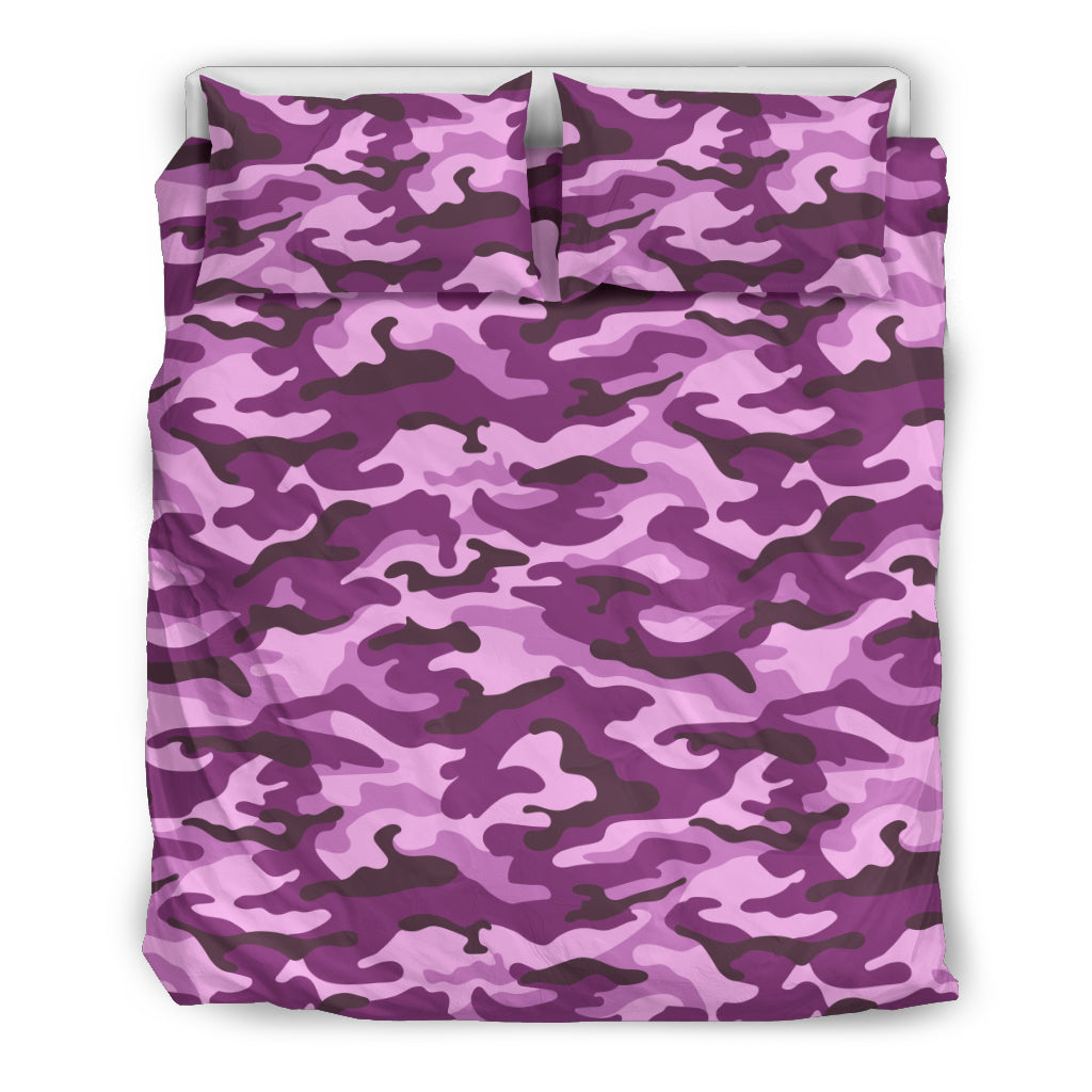 Purple Camouflage Bedding Set