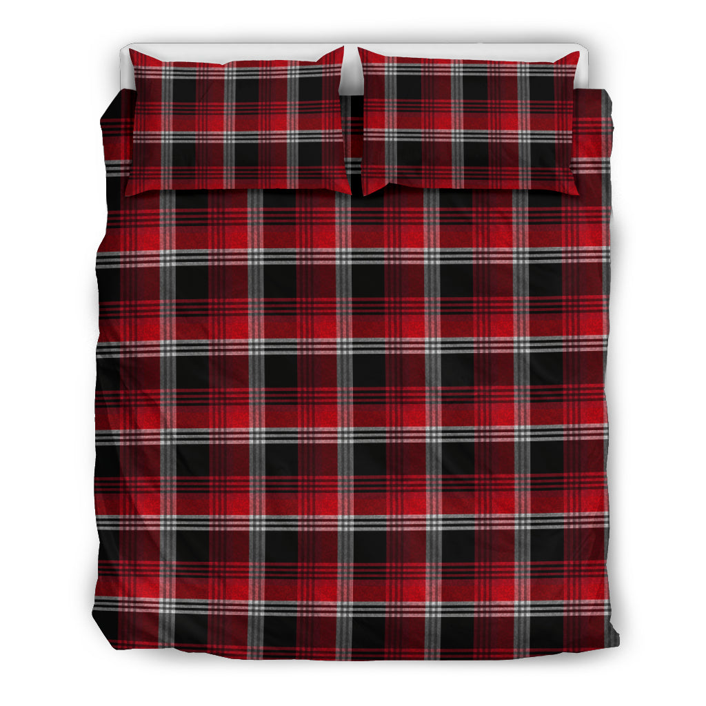 Red Plaid Bedding Set