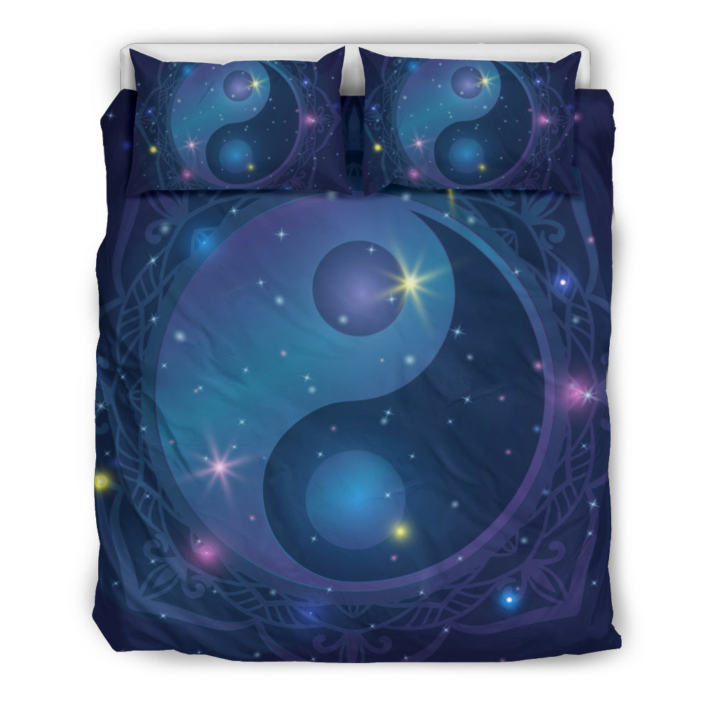 Navy Blue Yin Yang Bedding Set