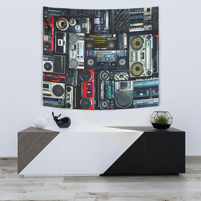 Vintage Boombox Stereos Wall Tapestry
