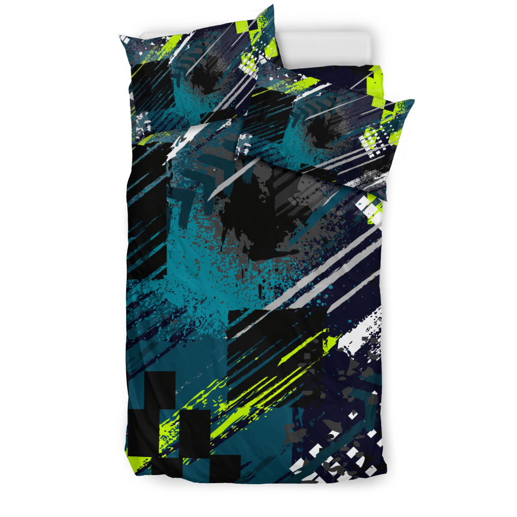 Grey, Black & Yellow Bedding Set