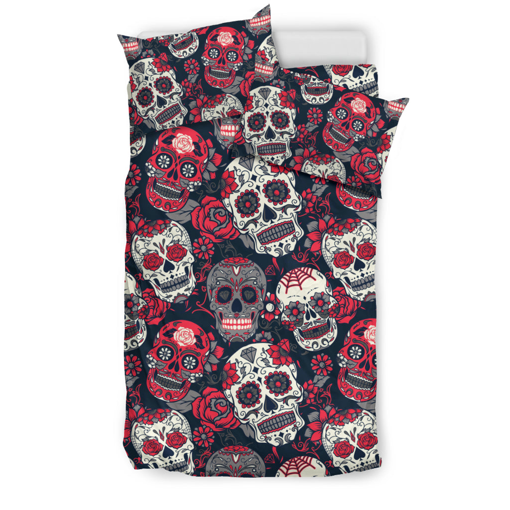 Sugar Skulls & Roses Bedding Set