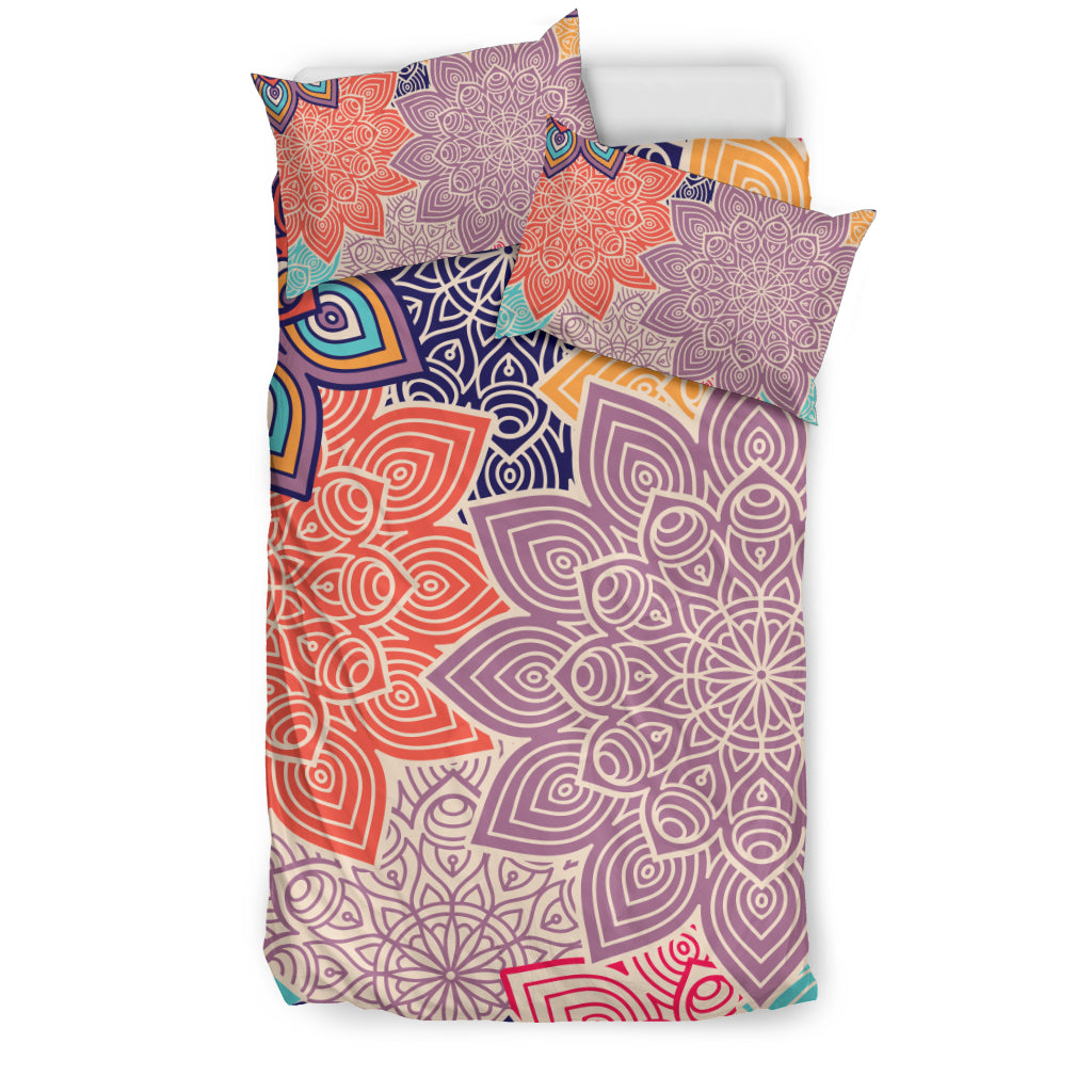 Colorful Floral Mandalas Bedding Set