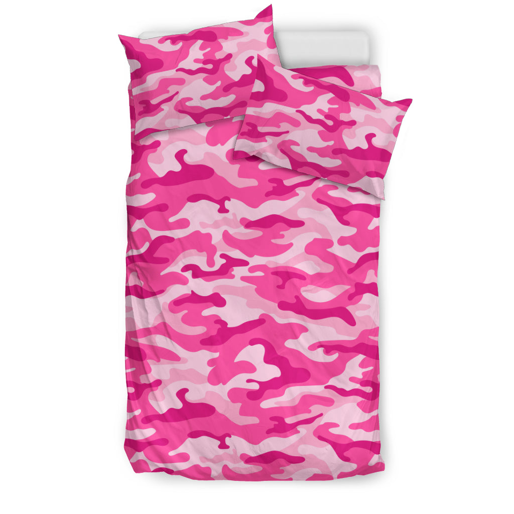 Pink Camouflage Bedding Set