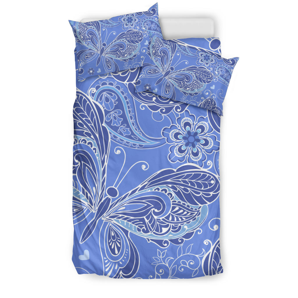 Purple Butterflies Decor Bedding Set