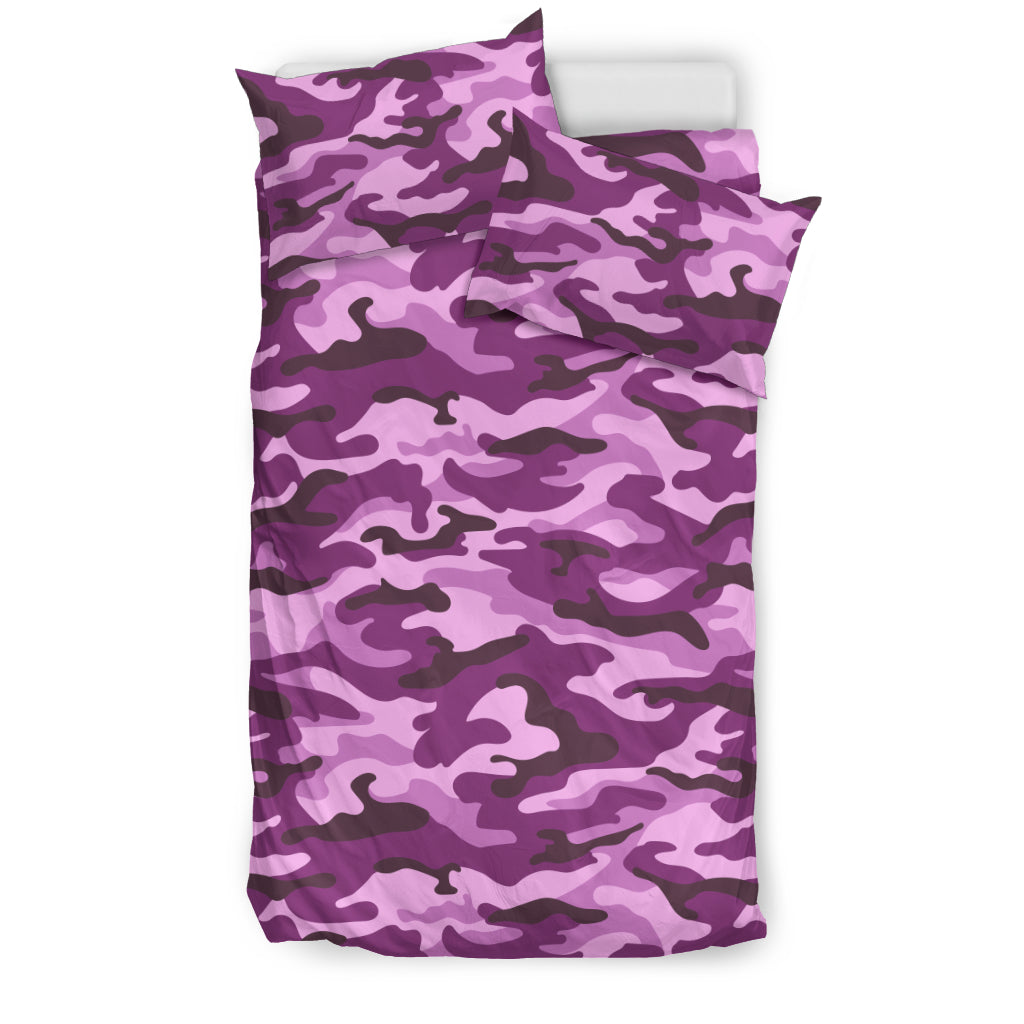 Purple Camouflage Bedding Set
