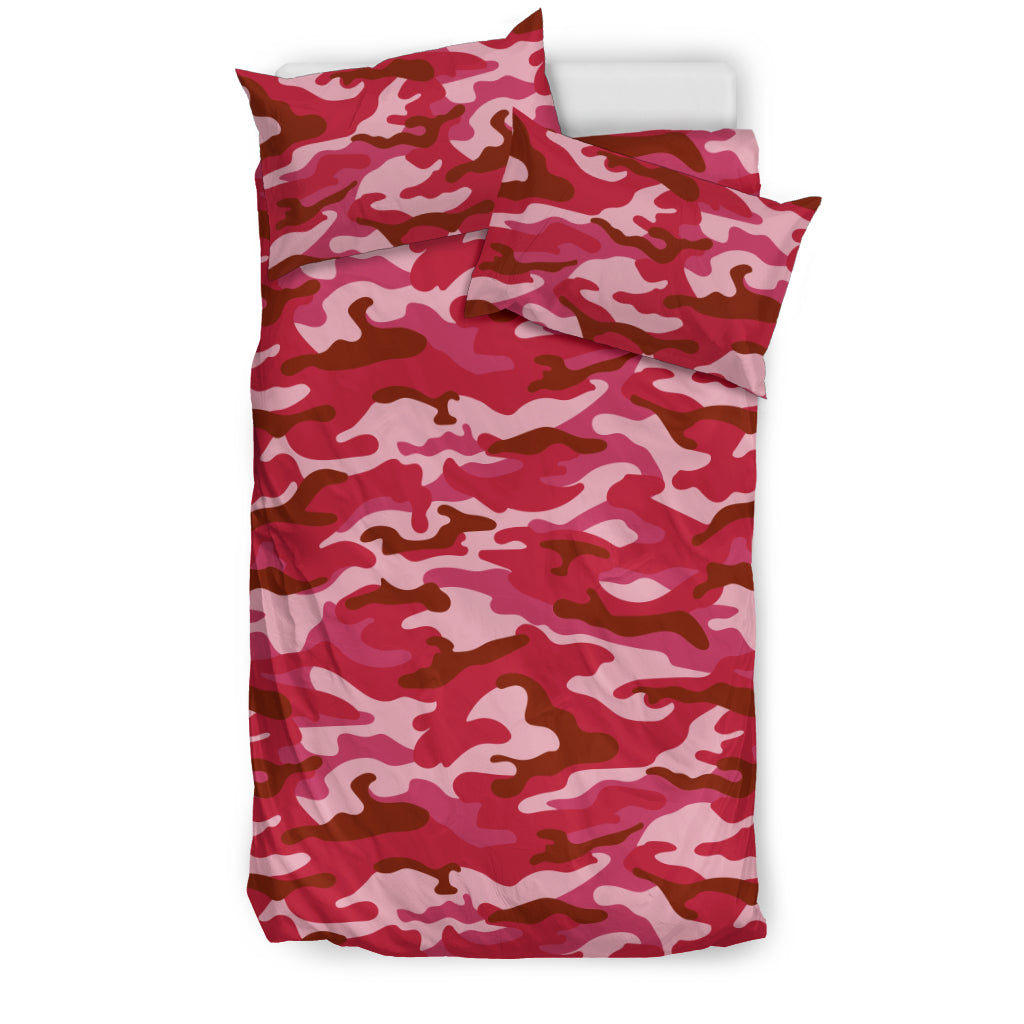 Red Camouflage Bedding Set