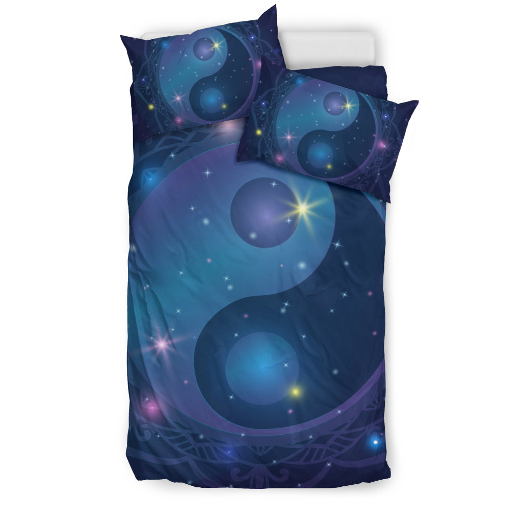 Navy Blue Yin Yang Bedding Set