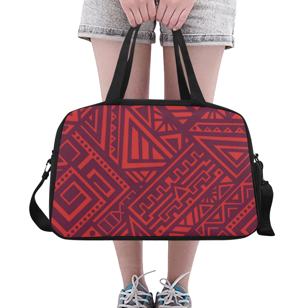 Red Tribal Polynesian Fitness Bag Fitness