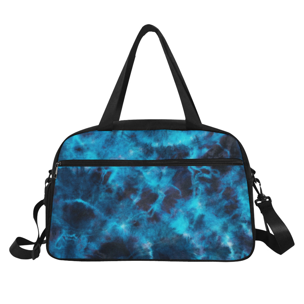 Blue Tie Dye Grunge Fitness Bag Fitness