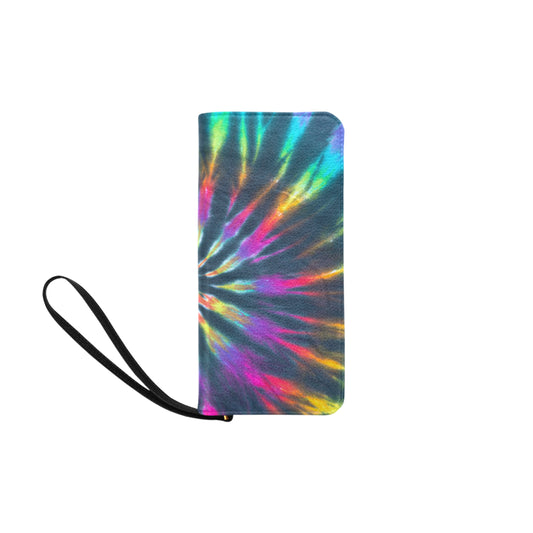 Colorful Neon Tie Dye Clutch Purse