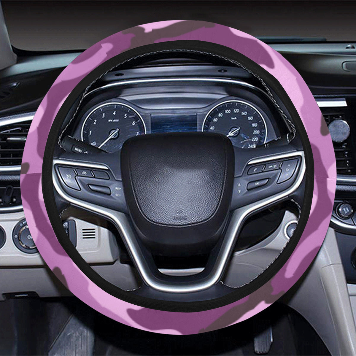 Purple Camouflage Steering Wheel Cover