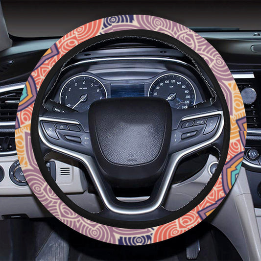Colorful Floral Mandalas Steering Wheel Cover