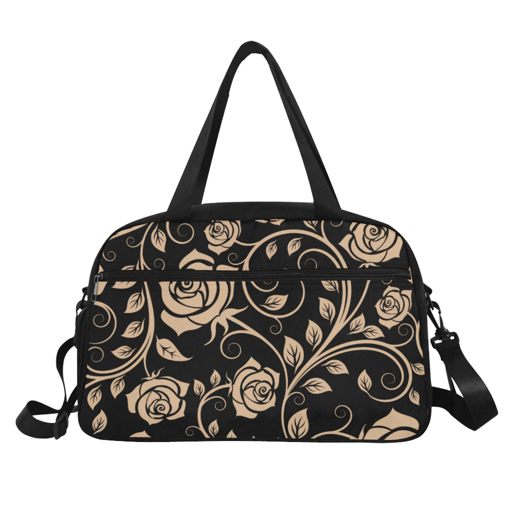 Tan Roses Decor Fitness Bag Fitness