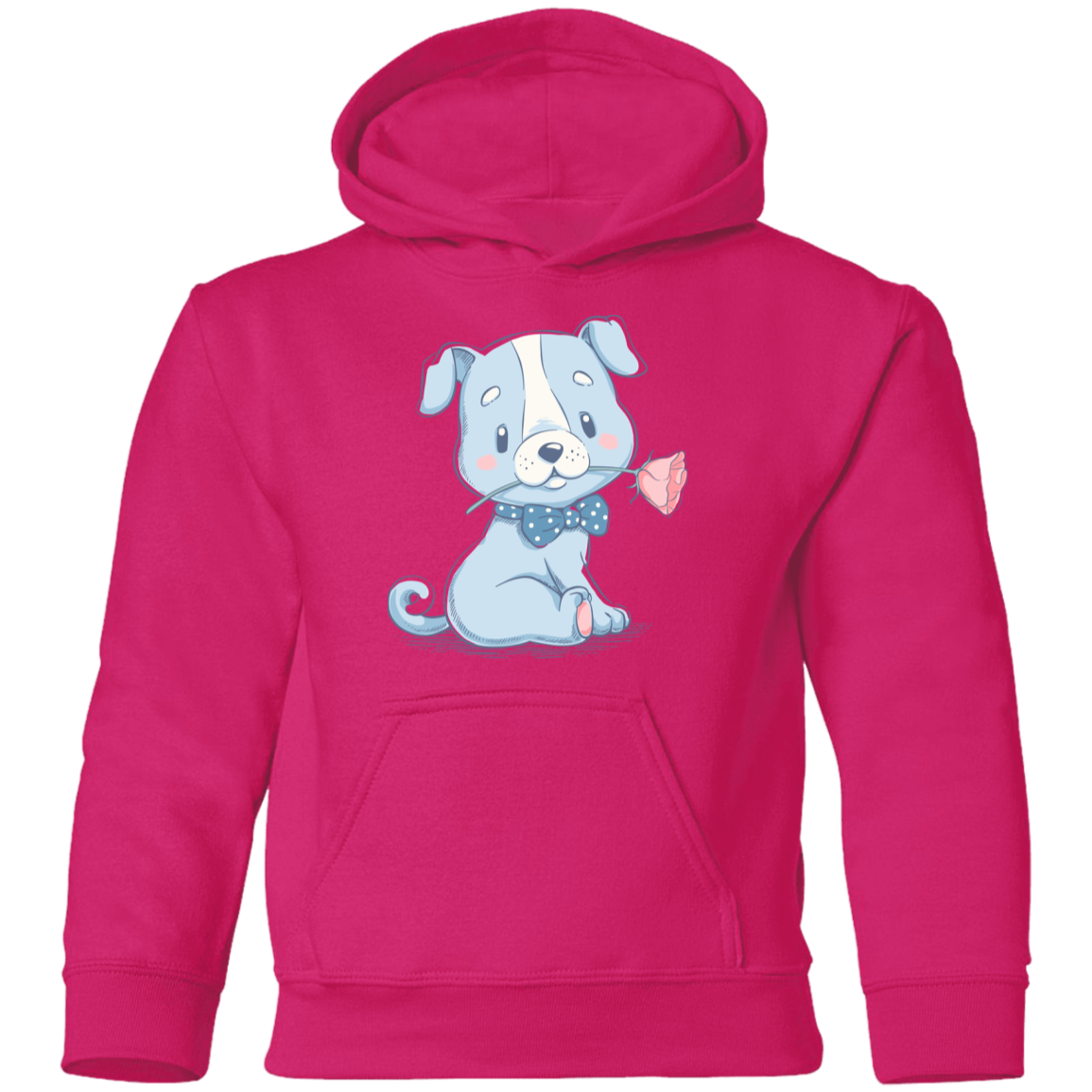 Puppy Dog Rose Kids Hoodie